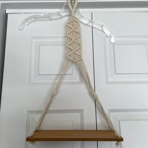 Macrame Hanging Wall Shelf